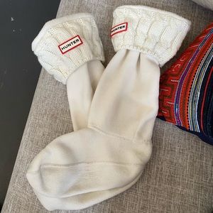 Hunter Boots Tall Cable Knit Cuff Welly Boot Socks